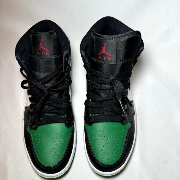 Size 9 - Nike Air Jordan 1 Mid Pine Green Men's Shoes - Picture 4 of 9